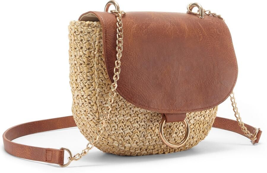 Lascana Schoudertas Strandtas Minibag schoudertas draagtas crossbody tas rieten look VEGAN - Foto 7