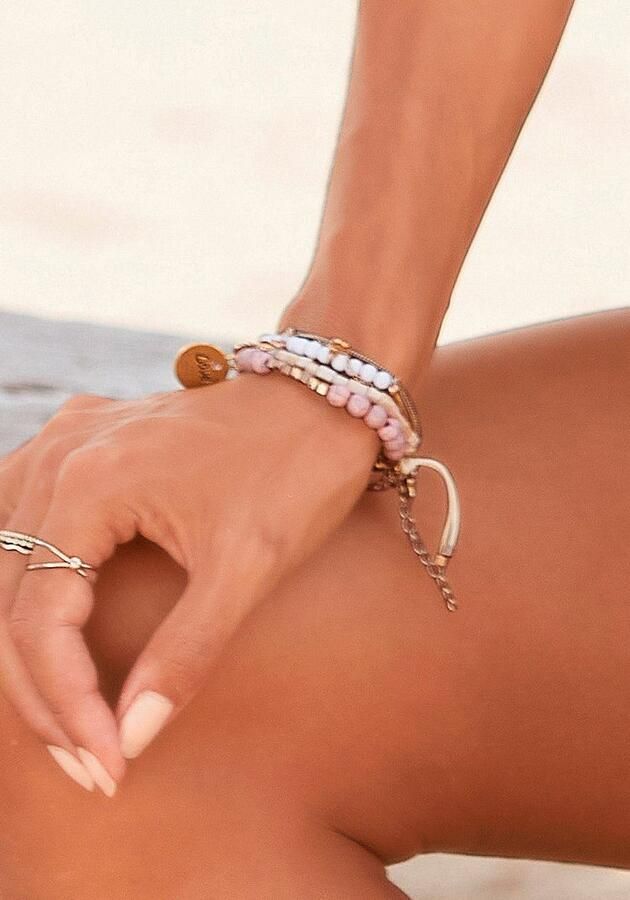 Lascana Set armbanden Kralenarmband-set elastisch armband met hanger armband set - Foto 3