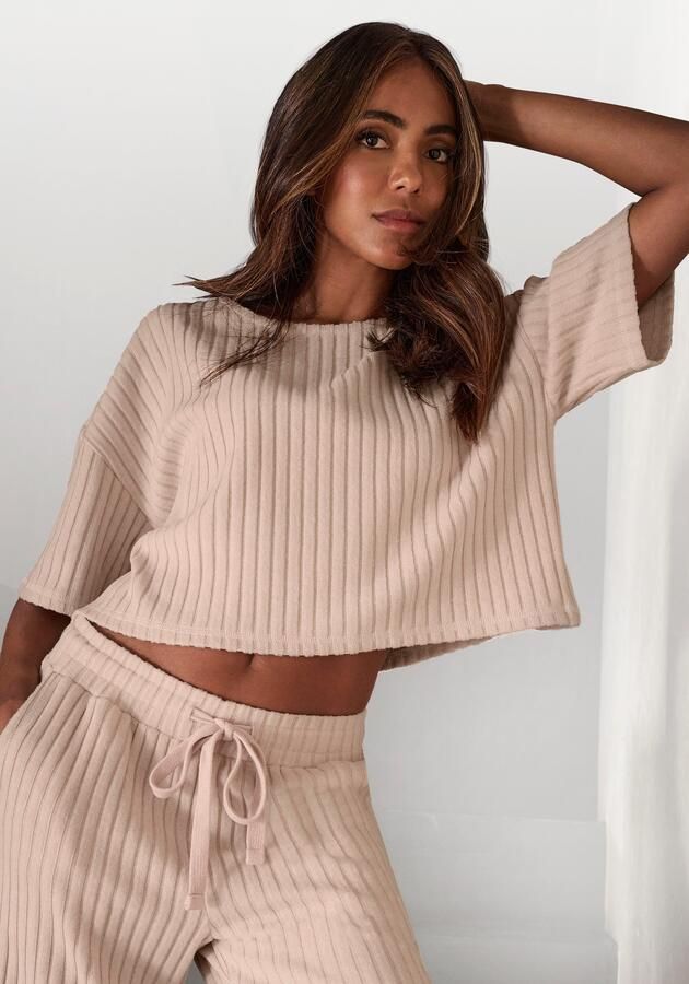 Lascana Shirt met 3 4-mouwen Loungeshirt Lounge- gebreide shirt van zachte brei loungewear - Foto 7