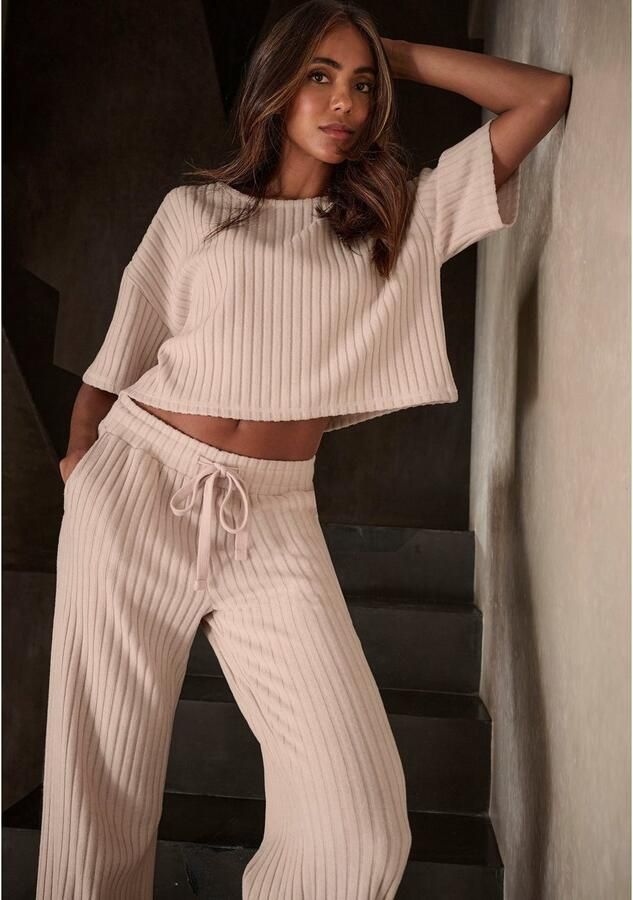 Lascana Shirt met 3 4-mouwen Loungeshirt Lounge- gebreide shirt van zachte brei loungewear - Foto 3