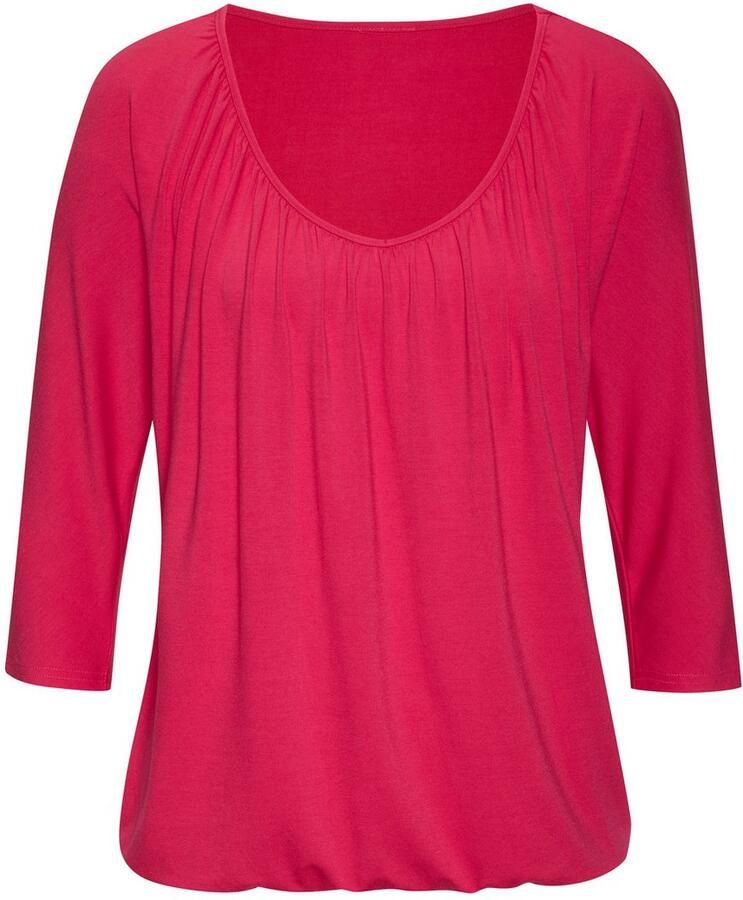 Lascana Shirt met 3 4 mouwen Met fijne plooien bij de hals - Foto 4