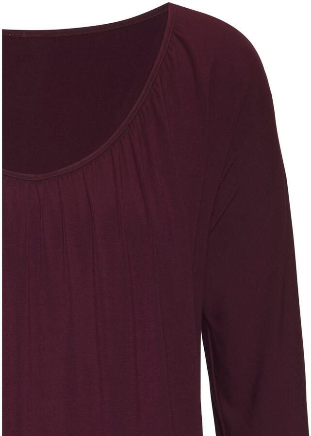 Lascana Shirt met 3 4 mouwen Met fijne plooien bij de hals - Foto 2