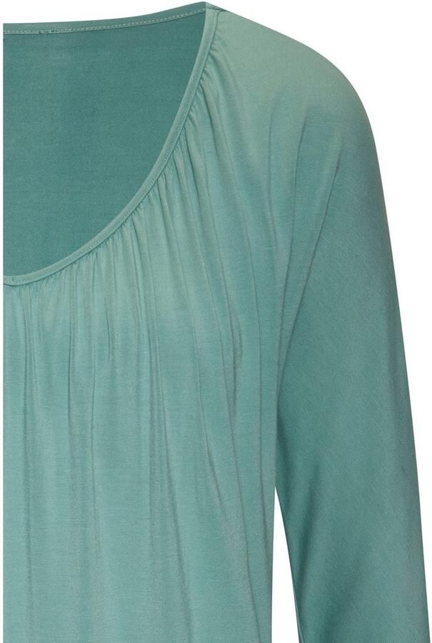 Lascana Shirt met 3 4 mouwen Met fijne plooien bij de hals - Foto 4