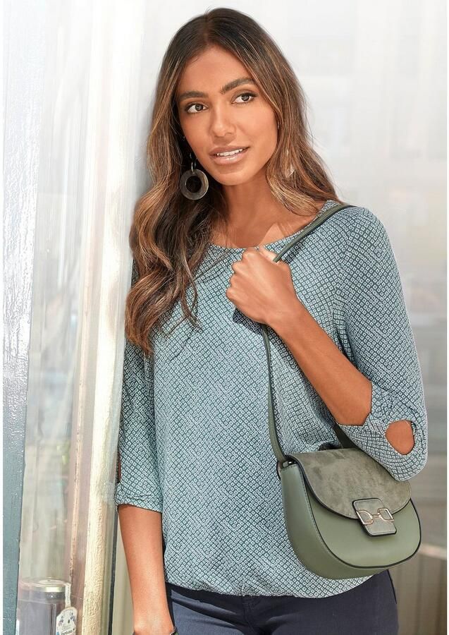 Lascana Shirt met 3 4-mouwen Met kleine cut-out onder aan de mouwen (Set van 2) - Foto 5