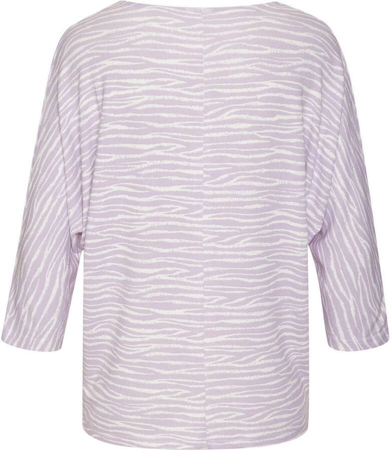 Lascana Shirt met 3 4 mouwen Met modieus zebra-patroon