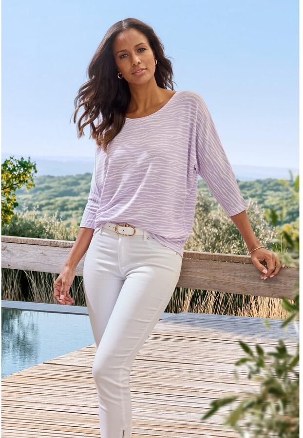 Lascana Shirt met 3 4 mouwen Met modieus zebra-patroon - Foto 3