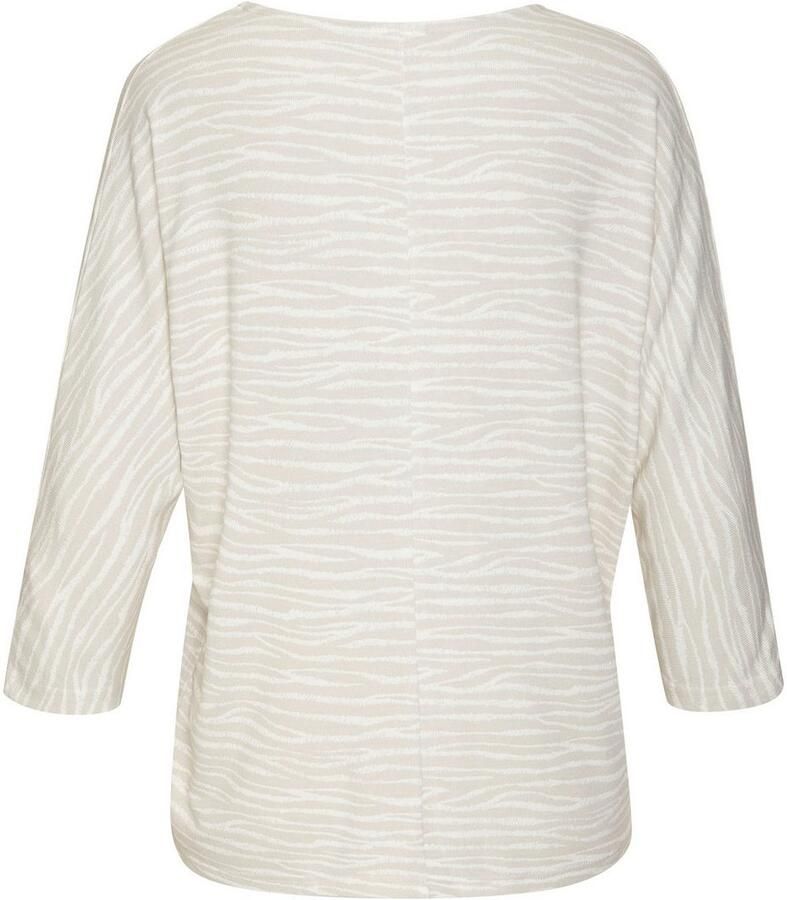 Lascana Shirt met 3 4 mouwen Met modieus zebra-patroon