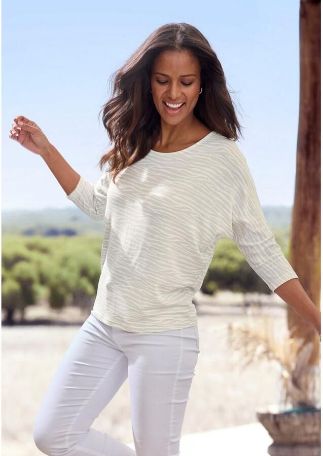 Lascana Shirt met 3 4 mouwen Met modieus zebra-patroon - Foto 3