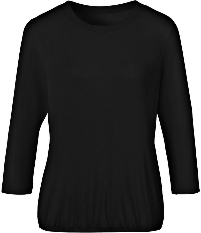 Lascana Shirt met 3 4-mouwen met speciale geribde boorden bij de ronde hals (Set van 2)