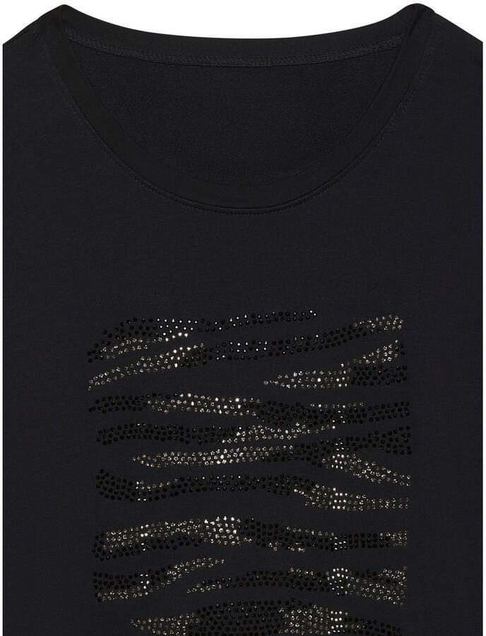 Lascana Shirt met 3 4 mouwen Met strass-dessin van hoogwaardige french terry-kwaliteit van viscose - Foto 2