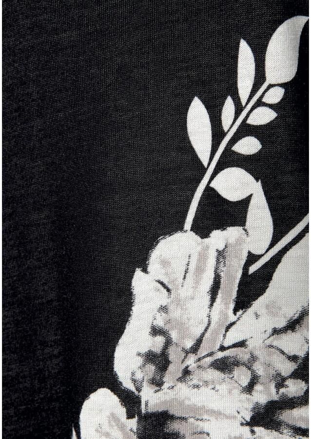 Lascana Shirt met 3 4-mouwen met trompetmouwen en cut-outs bloemenprint blouseshirt - Foto 4