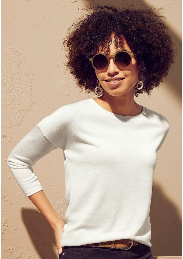 Lascana Shirt met 3 4-mouwen Van fijne brei van onderhoudsvriendelijke kwaliteit met viscose (Set van 2) - Foto 3