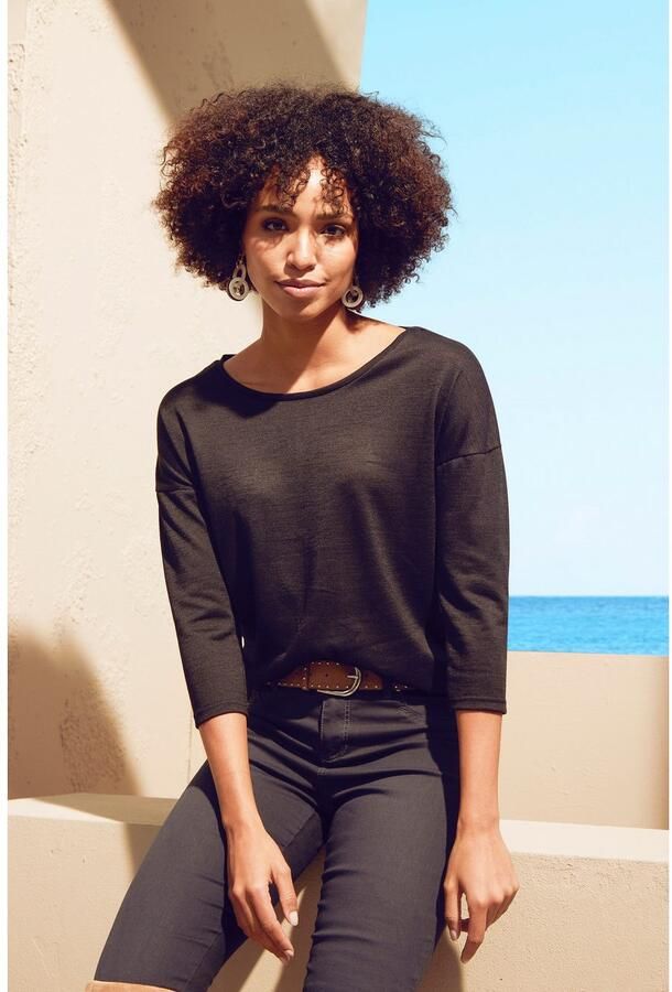 Lascana Shirt met 3 4-mouwen Van fijne brei van onderhoudsvriendelijke kwaliteit met viscose (Set van 2) - Foto 7