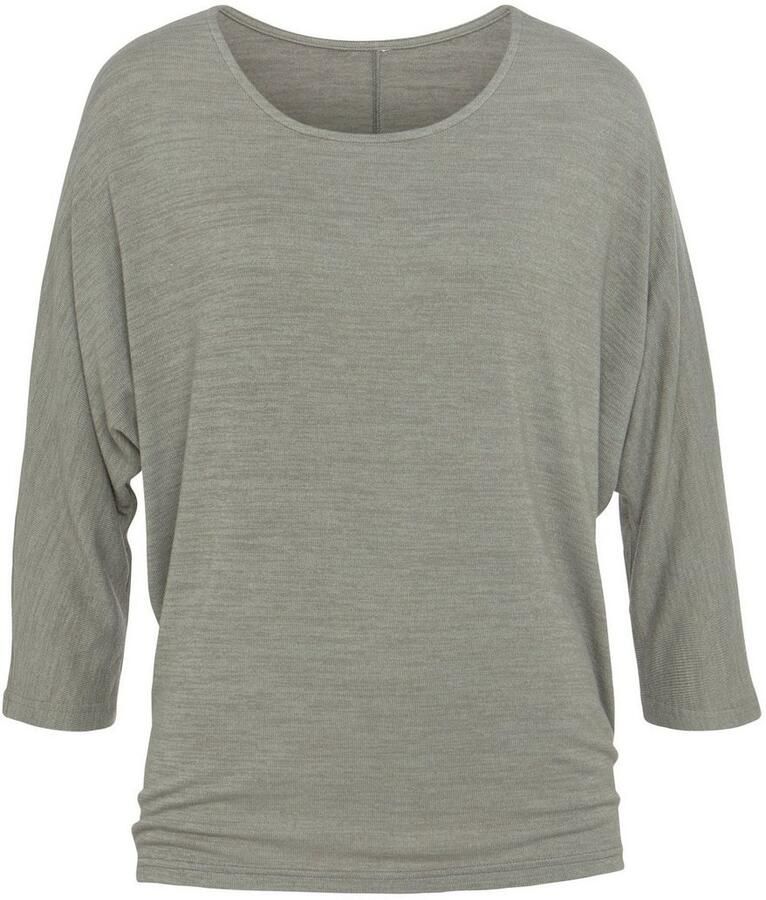 Lascana Shirt met 3 4-mouwen Van lichte tricotkwaliteit (1-delig)