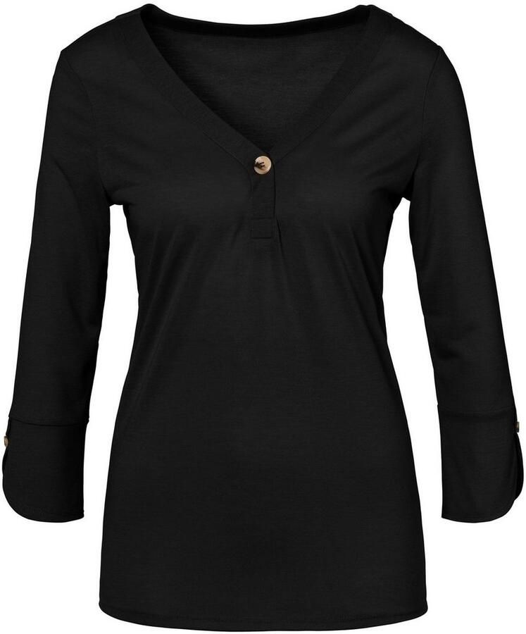 Lascana Shirt Met knoopdetails van zachte kwaliteit met viscose