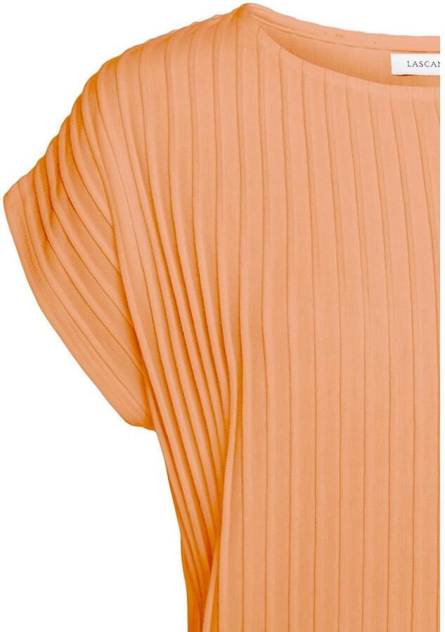 Lascana Shirt met korte mouwen met biesstructuur kreukvrij t-shirt van moderne structuurstof - Foto 4