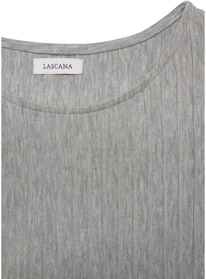 Lascana Shirt met korte mouwen met biesstructuur kreukvrij t-shirt van moderne structuurstof - Foto 5