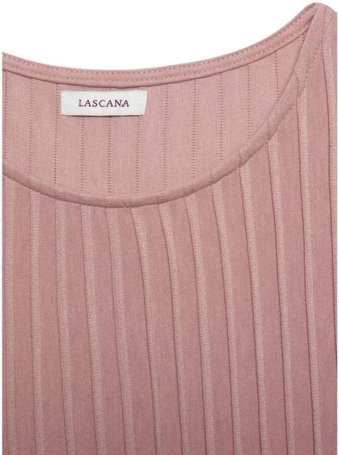 Lascana Shirt met korte mouwen met biesstructuur kreukvrij t-shirt van moderne structuurstof - Foto 2