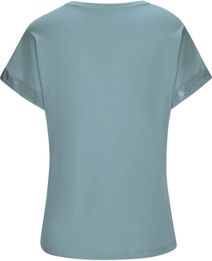 Lascana Shirt met korte mouwen Met glinsterend strass-ontwerp op de arm