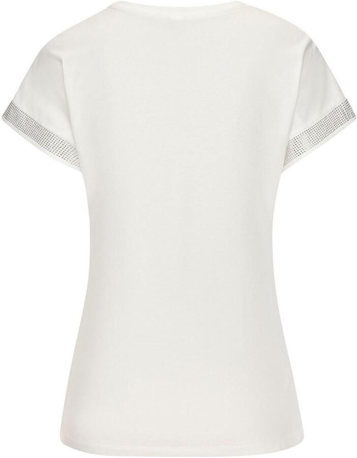 Lascana Shirt met korte mouwen Met glinsterend strass-ontwerp op de arm