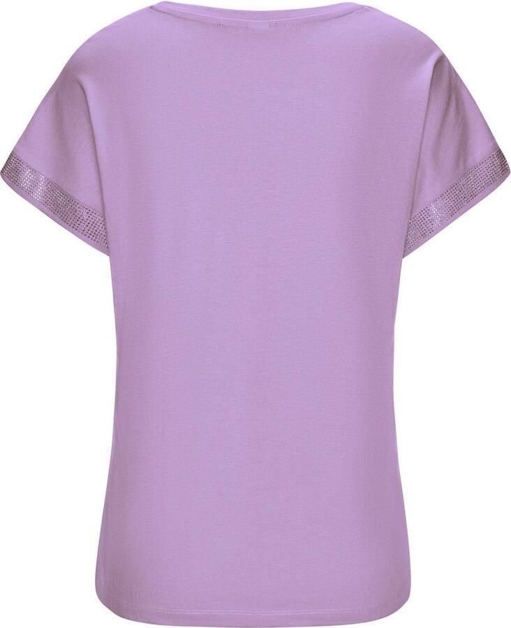 Lascana Shirt met korte mouwen Met glinsterend strass-ontwerp op de arm