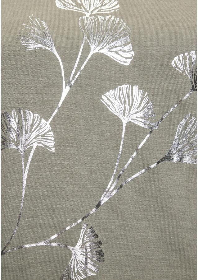 Lascana Shirt met korte mouwen Met glinsterende bloe print van elastische viscosekwaliteit - Foto 3