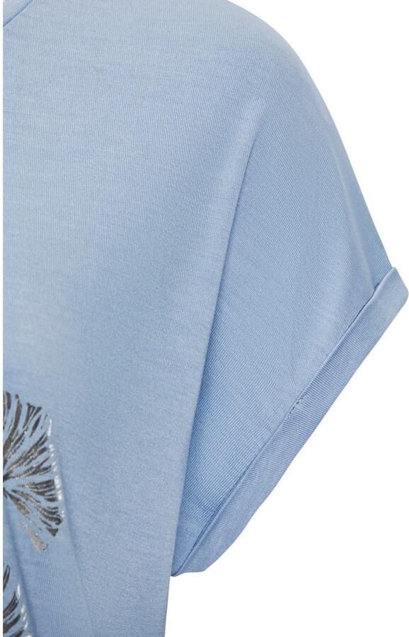 Lascana Shirt met korte mouwen Met glinsterende bloe print van elastische viscosekwaliteit - Foto 4