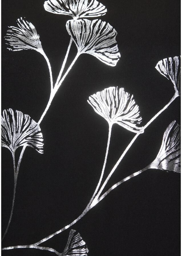 Lascana Shirt met korte mouwen Met glinsterende bloe print van elastische viscosekwaliteit - Foto 2