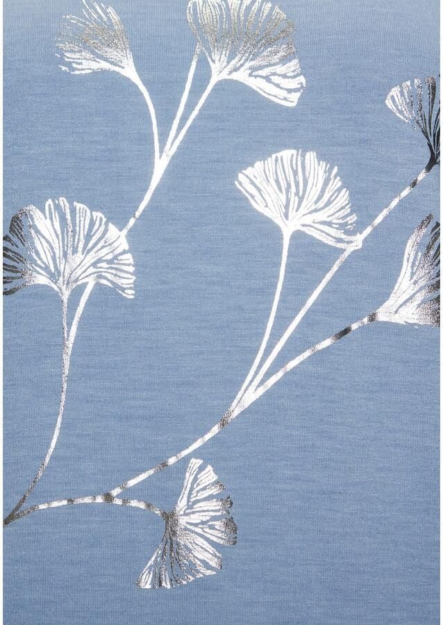 Lascana Shirt met korte mouwen Met glinsterende bloe print van elastische viscosekwaliteit - Foto 2