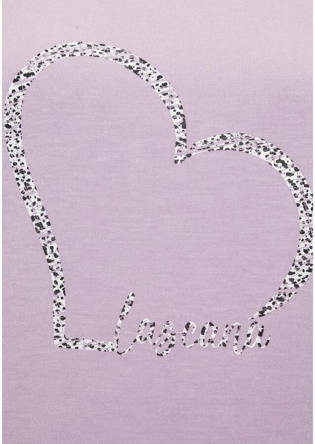 Lascana Shirt met korte mouwen Met hartprint van zachte viscose-stretch (1-delig) - Foto 3