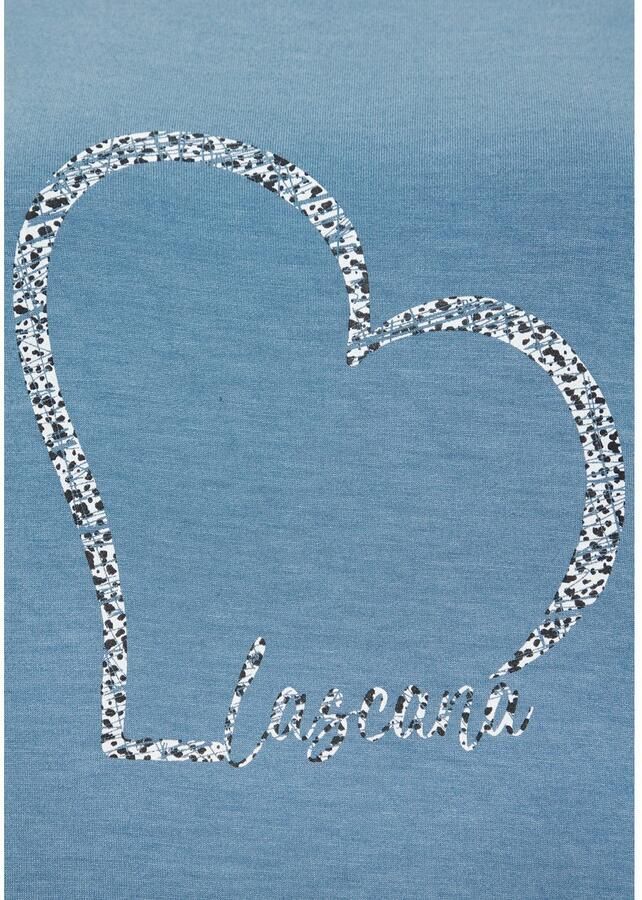 Lascana Shirt met korte mouwen Met hartprint van zachte viscose-stretch (1-delig) - Foto 3