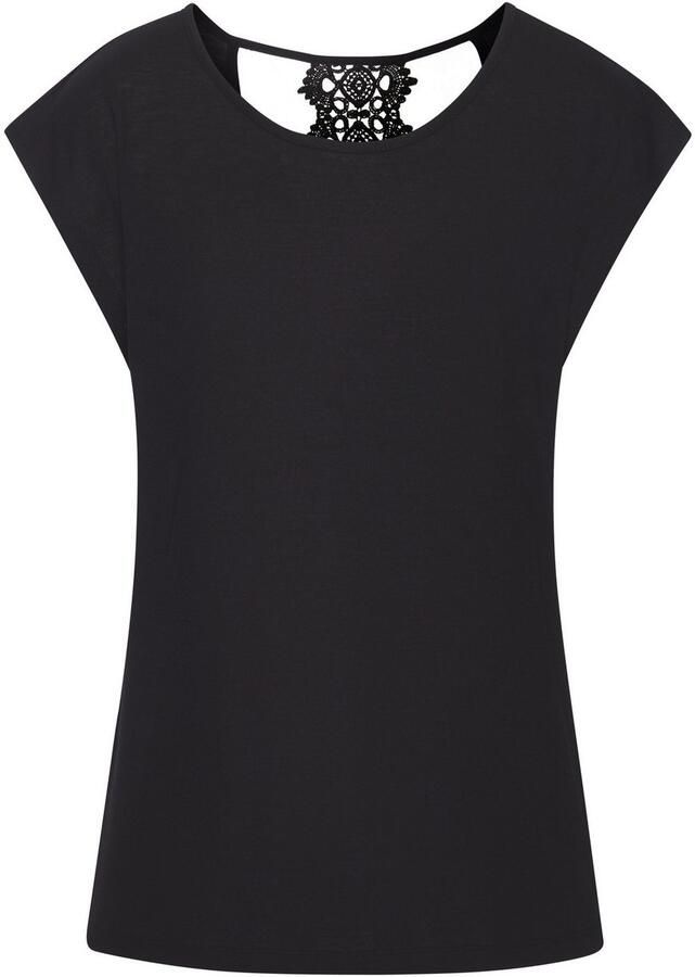 Lascana Shirt met korte mouwen met kantdetail op de rug comfortabel t-shirt van jersey - Foto 6