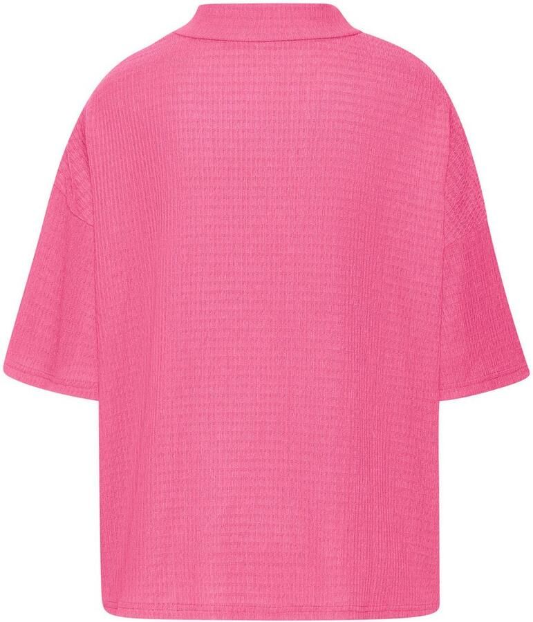 Lascana Shirt met korte mouwen Met opstaande kraag van kreukvrije crêpe-kwaliteit