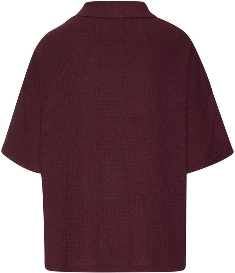 Lascana Shirt met korte mouwen Met opstaande kraag van kreukvrije crêpe-kwaliteit