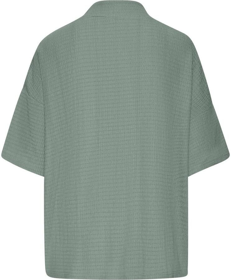 Lascana Shirt met korte mouwen Met opstaande kraag van kreukvrije crêpe-kwaliteit