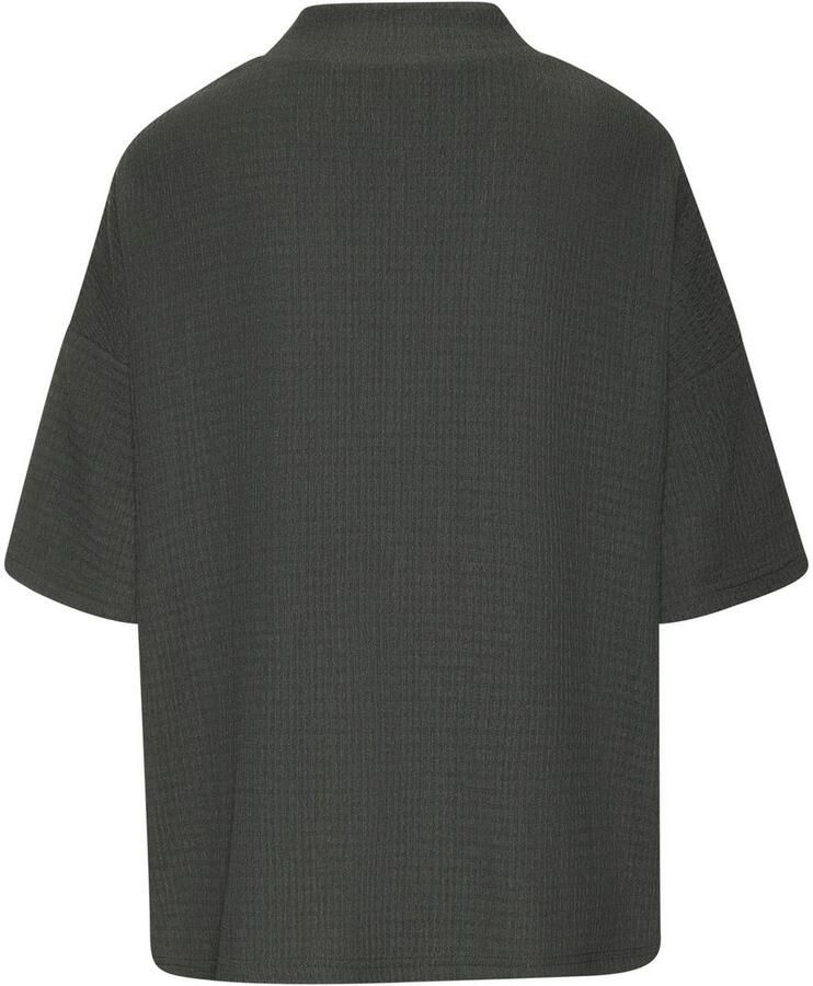 Lascana Shirt met korte mouwen Met opstaande kraag van kreukvrije crêpe-kwaliteit