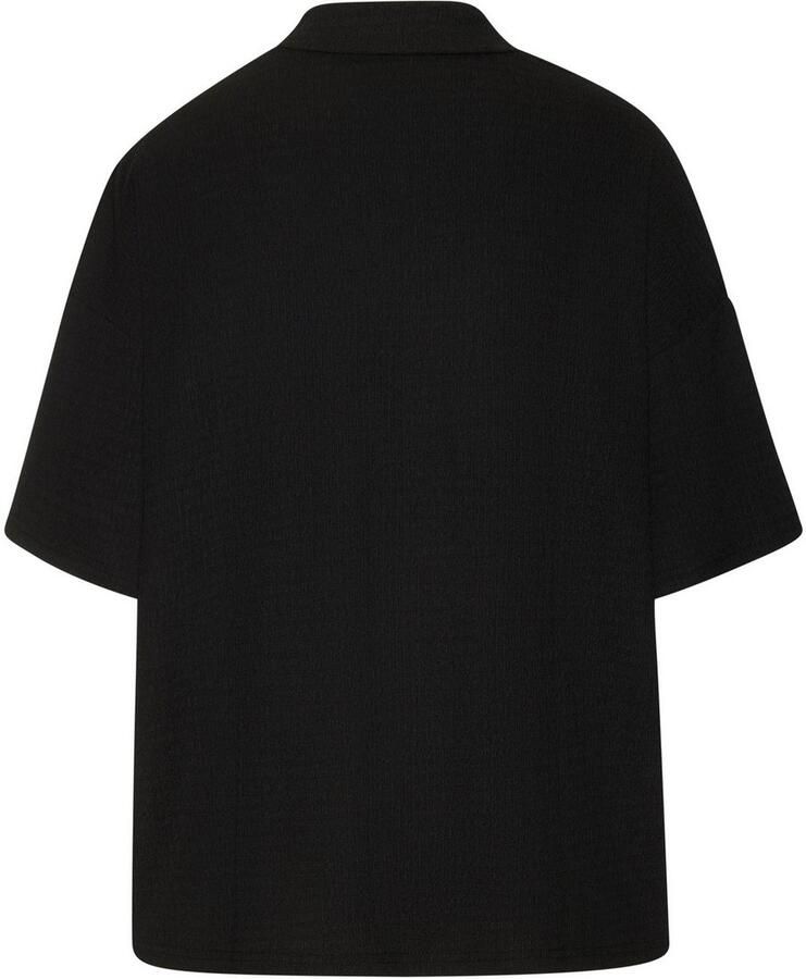 Lascana Shirt met korte mouwen Met opstaande kraag van kreukvrije crêpe-kwaliteit