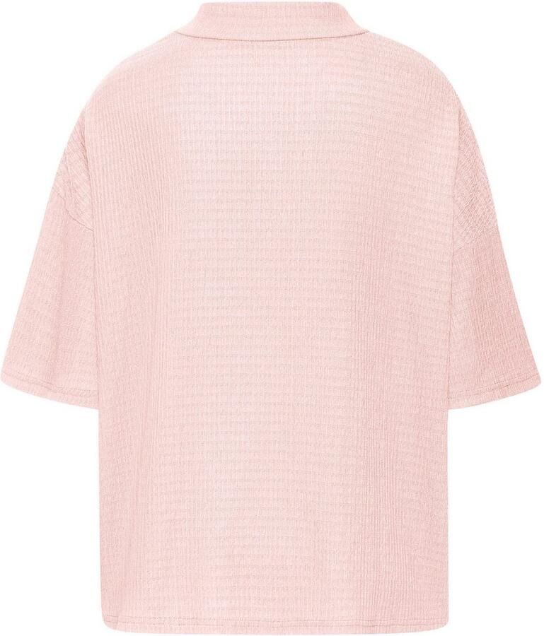 Lascana Shirt met korte mouwen Met opstaande kraag van kreukvrije crêpe-kwaliteit