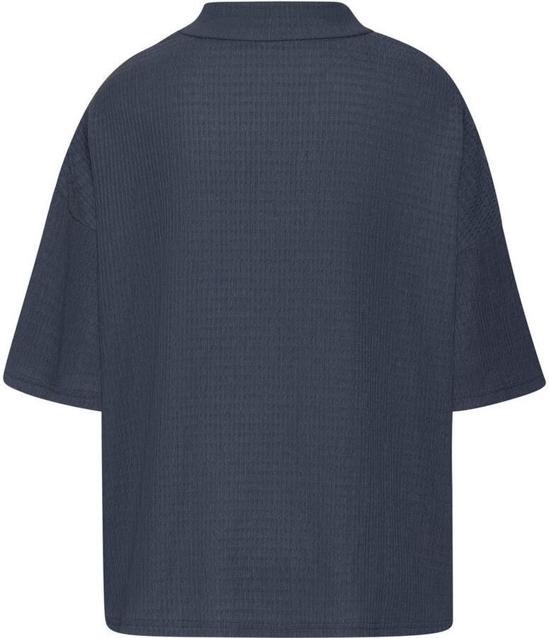 Lascana Shirt met korte mouwen Met opstaande kraag van kreukvrije crêpe-kwaliteit