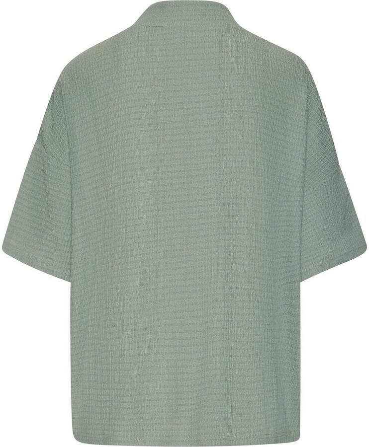 Lascana Shirt met korte mouwen Met opstaande kraag van kreukvrije crêpe-kwaliteit (Set van 2)