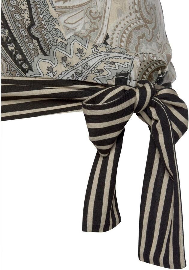 Lascana Shirt met korte mouwen met paisley print en strikdetail v-hals blouseshirt - Foto 5