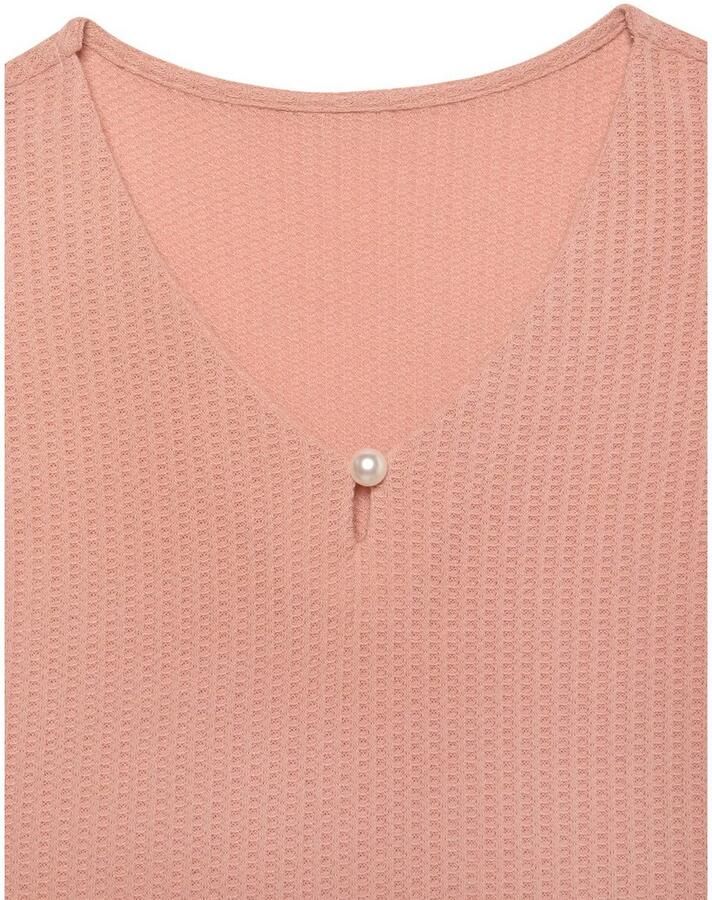 Lascana Shirt met korte mouwen Met sierkraaltje van zachte piquékwaliteit