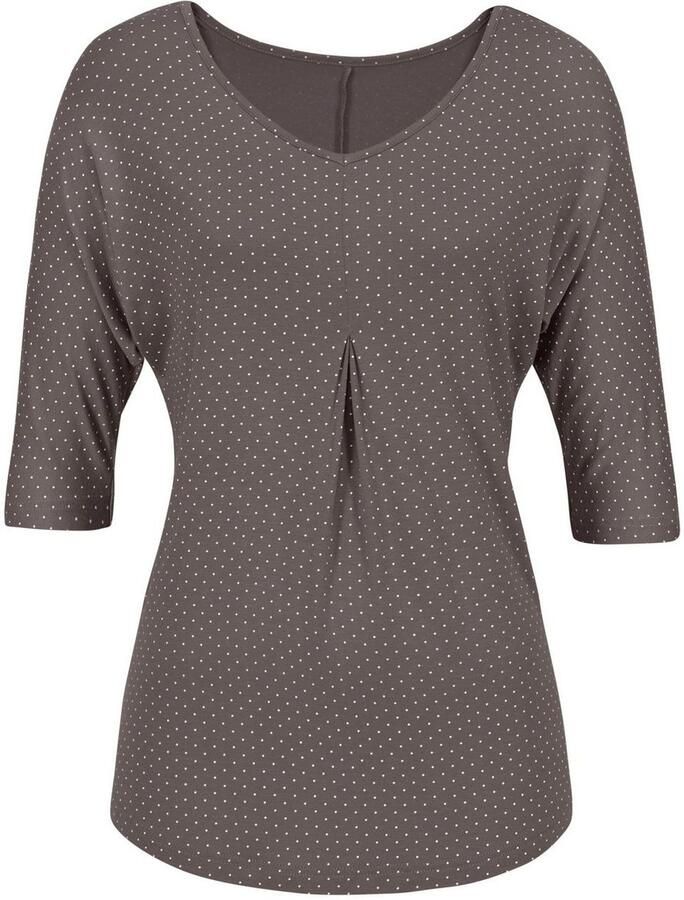 Lascana Shirt met korte mouwen Met stopplooi van zachte viscose-stretch