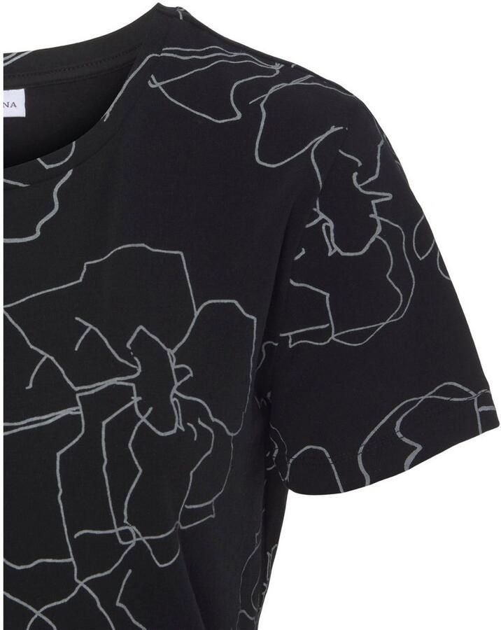 Lascana Shirt met korte mouwen -T-Shirt met bloemetjesprint loungewear
