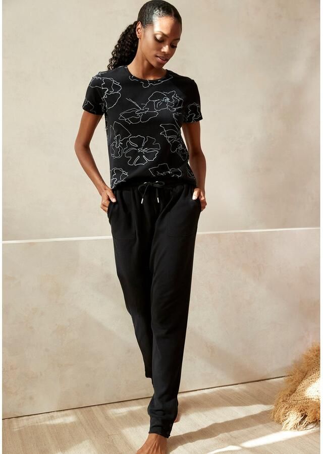 Lascana Shirt met korte mouwen -T-Shirt met bloemetjesprint loungewear - Foto 3