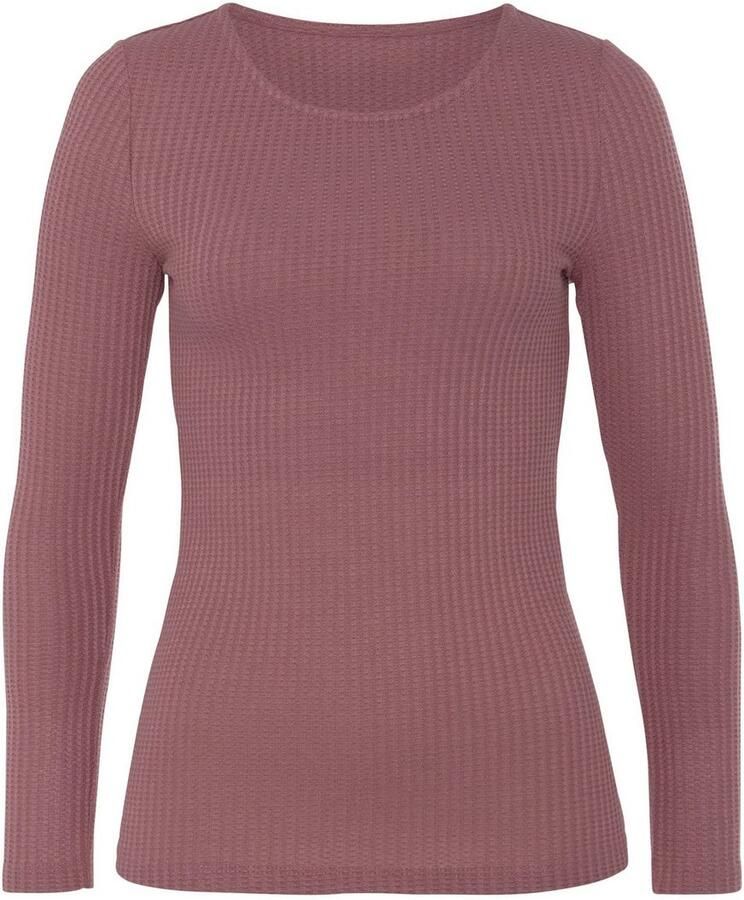 Lascana Shirt met lange mouwen In modieuze piqué-optiek van zachte kwaliteit met viscose - Foto 6