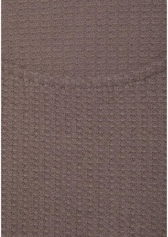 Lascana Shirt met lange mouwen In modieuze piqué-optiek van zachte kwaliteit met viscose