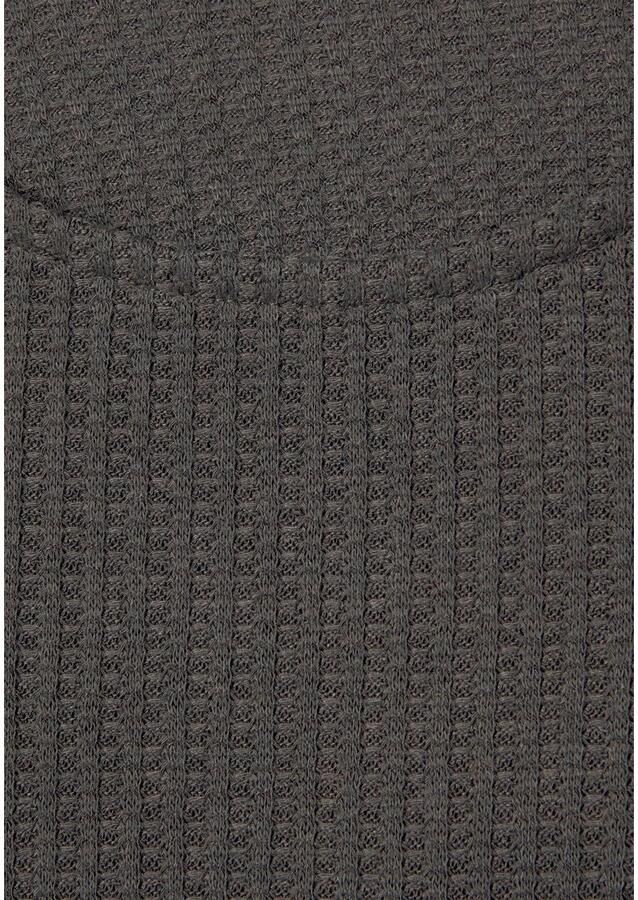 Lascana Shirt met lange mouwen In modieuze piqué-optiek van zachte kwaliteit met viscose