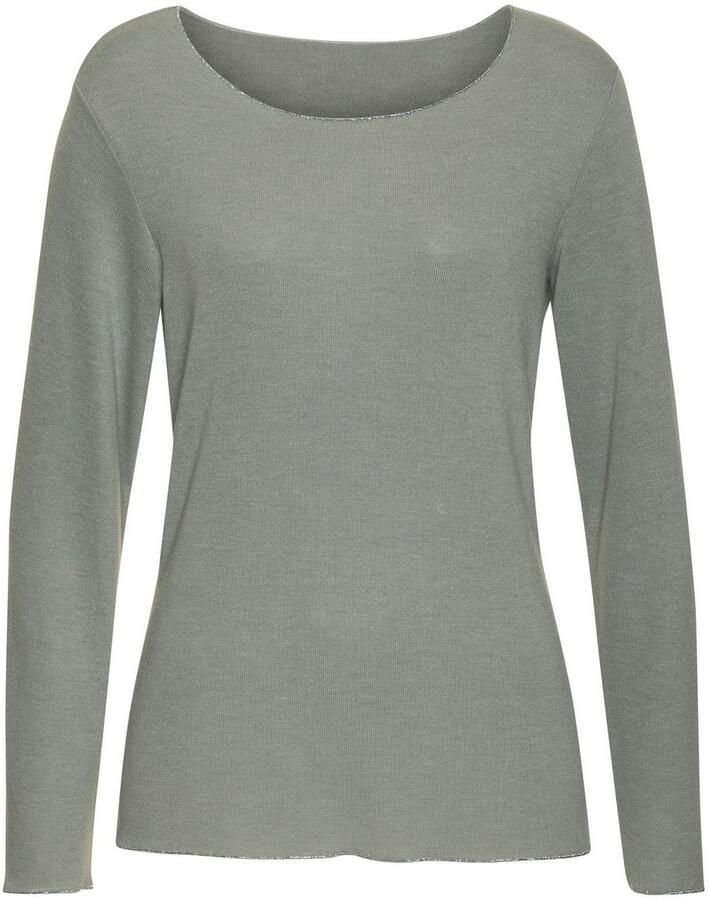 Lascana Shirt met lange mouwen Met fijne glinsterende afwerking - Foto 2