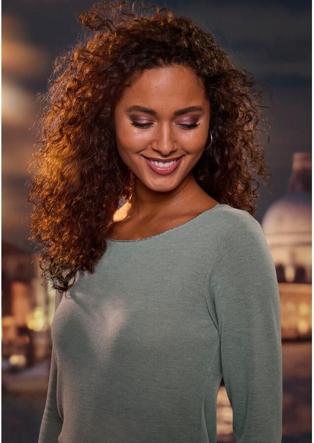 Lascana Shirt met lange mouwen Met fijne glinsterende afwerking - Foto 5